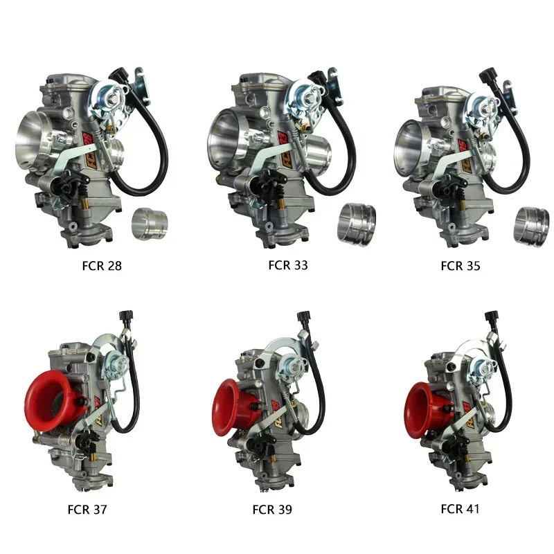 FCR Motorcycle Carburetor 28 33 35 37 39 41mm Large Displacement Carburetor for CRF450/650 FS450  MIKUNI HSR Motorcycle