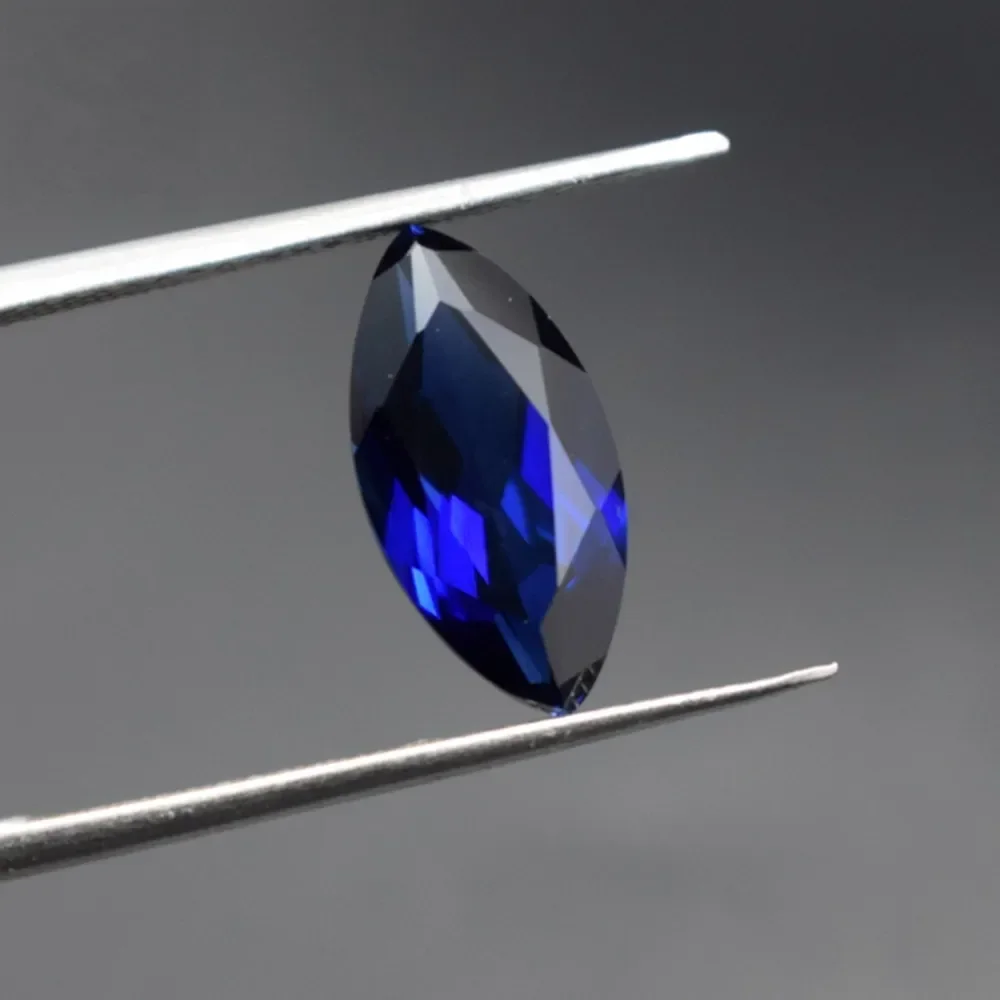 High Quality Marquise Cut Royal Blue Sapphire Faceted Sapphire Gem Mohs Hardness 9