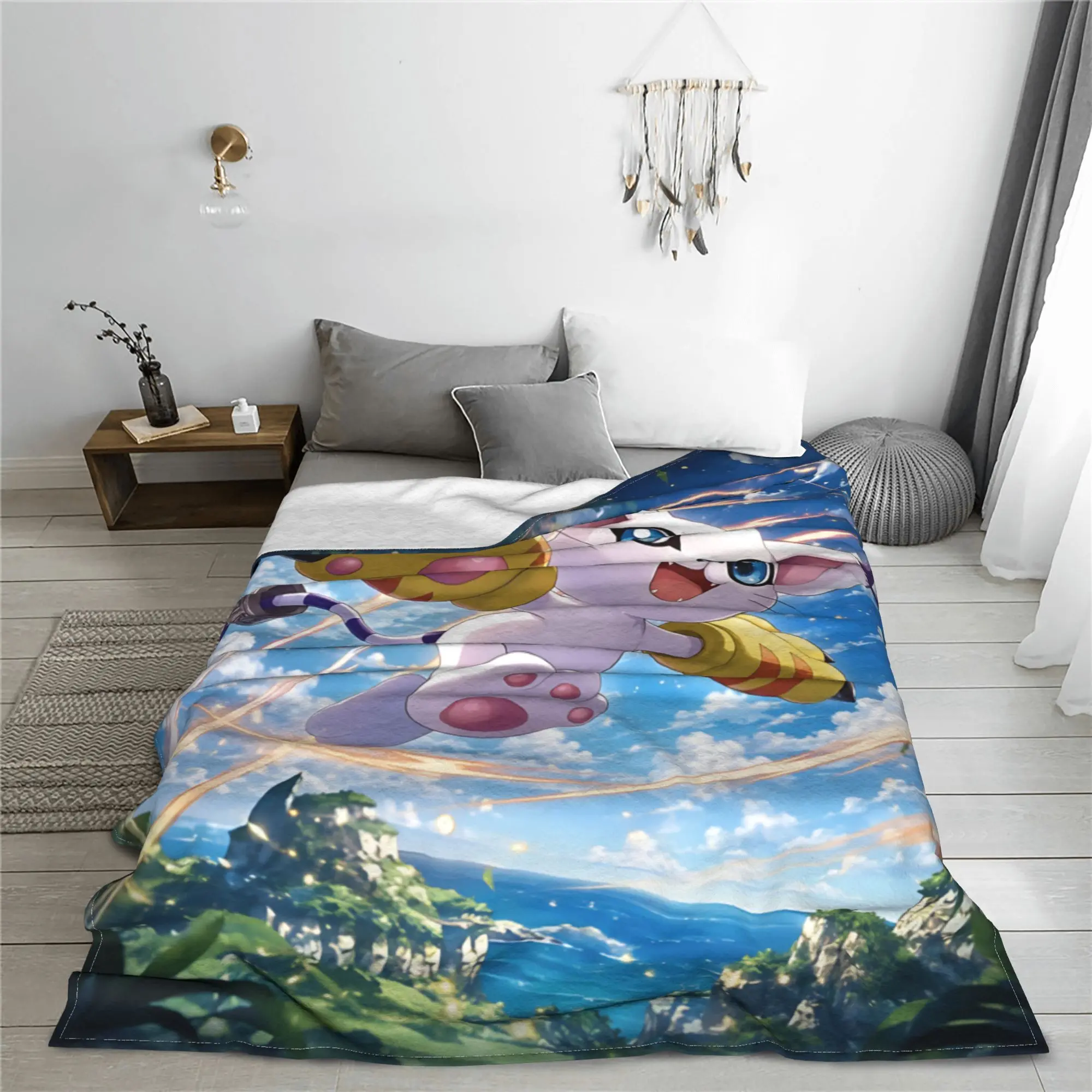 1PC Home Digimon Adventures  Blanket Throw Super Cosy Plush Living Room Sofa