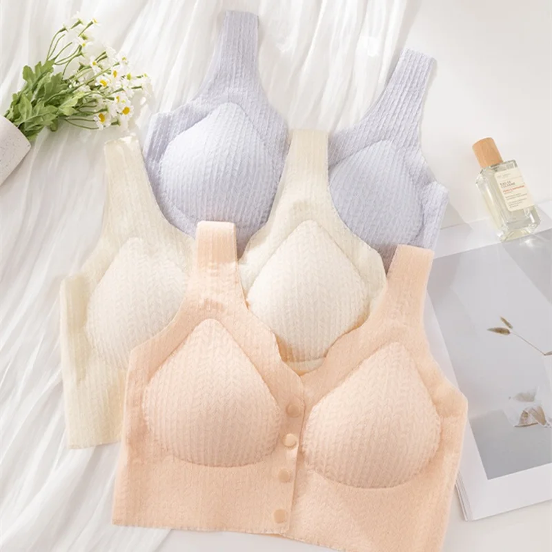 Pregnant Women's Breast-feeding Bra, Front-buttoned, Sexy, Breast-retracting, Anti-sagging, Seamless, Beautiful Back Bra, Thin