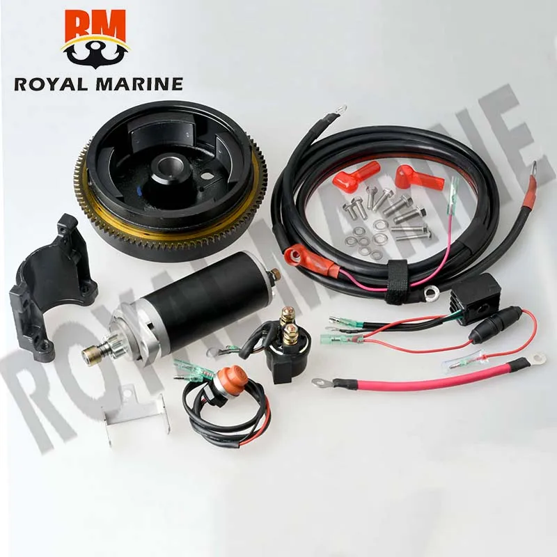 Outboard Motor Rear Control Change to Electric Start Engine Kit for YAMAHA 2 Stroke 15HP Boat Engine (New Style)