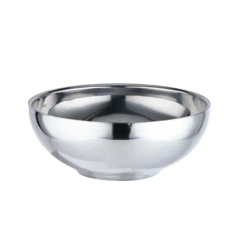 Double Insulation Light Bowl Stainless Steel Bowl Thickened Anti-hot Canteen Restaurant Multi-purpose Children\'s Bowl