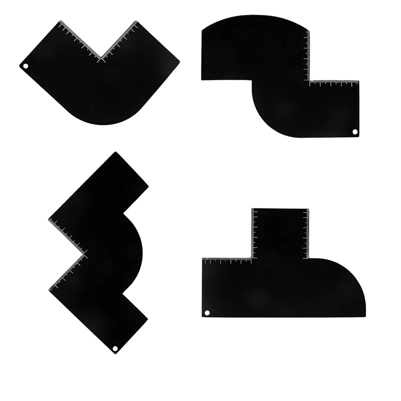 

Исцеляющая карта для парикмахеров, для улучшения формирования линии волос, 4 шт., набор парикмахерских инструментов с индикаторами измерения-A58E