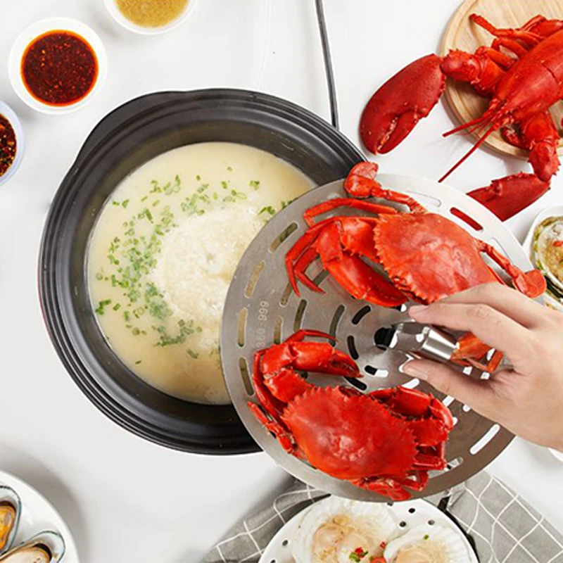 ZDH-KJ-22 المنزل المأكولات البحرية البخار إناء/ قدر متعدد الوظائف باخرة كهربائية السيراميك البخار وعاء البخار ساونا على البخار المأكولات البحرية