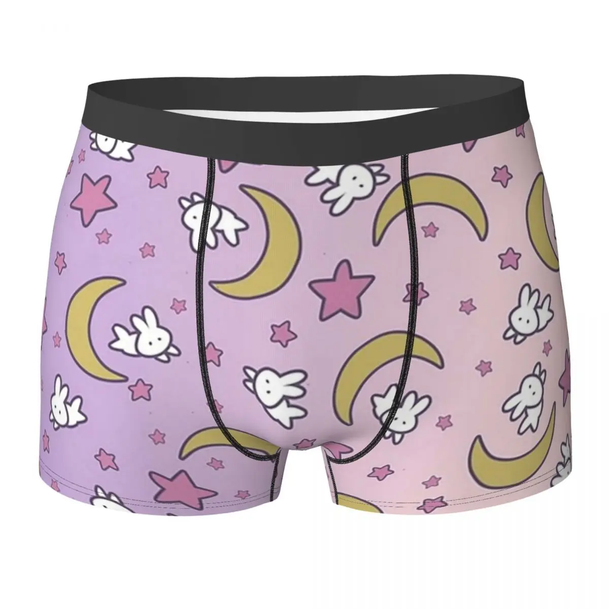 Boxer Underpants Shorts Sailor Moon - Usagi's Print Moon Bunny Panties Men Ventilate Underwear for Homme Man Boyfriend Gift