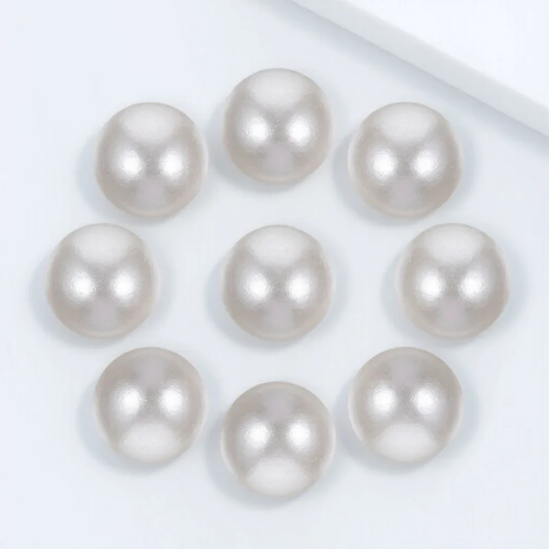 

RORPOIR 100pcs Clear Artificial Plastic Glossy Jewelry for Table Decor Round White Filling Scattered ABS