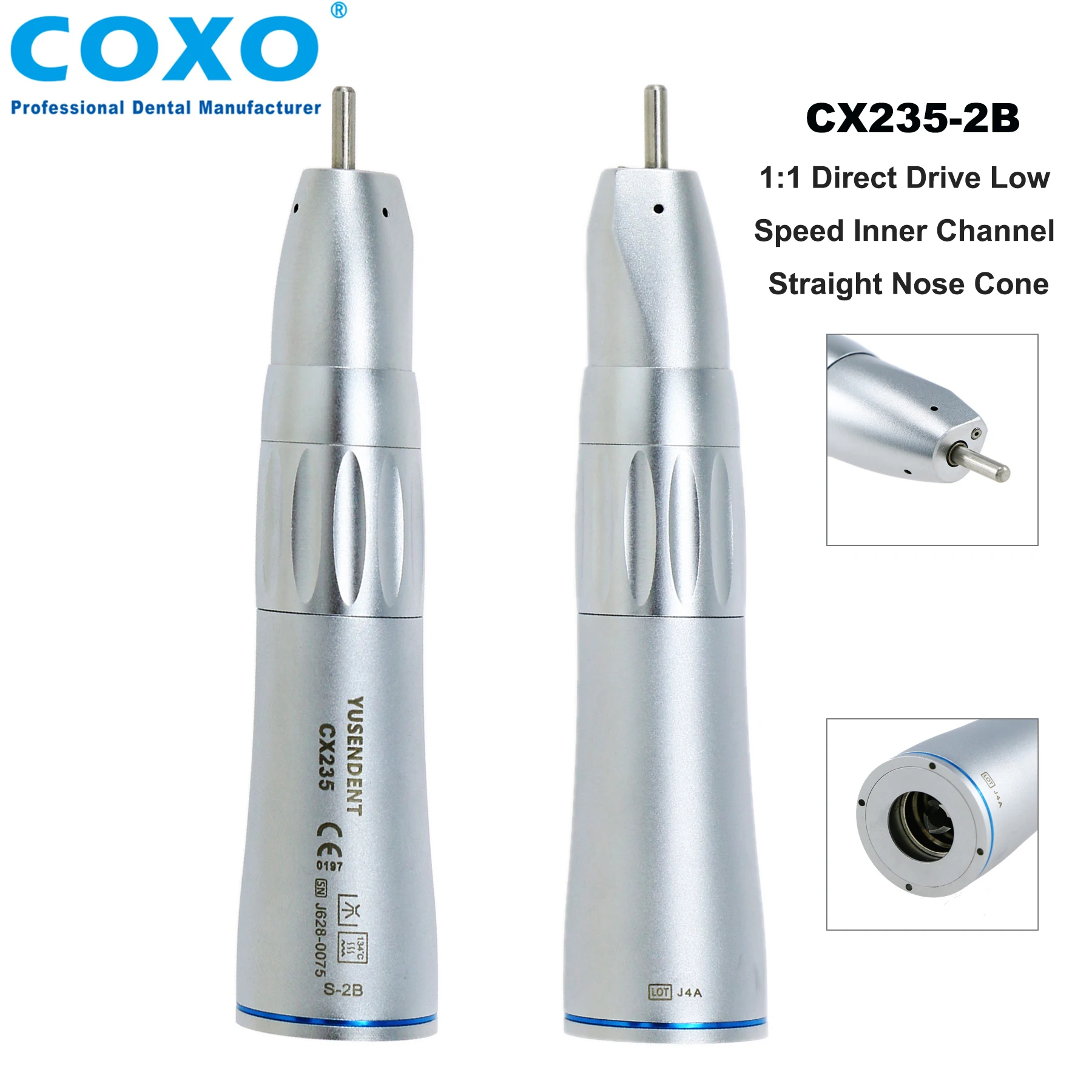 

COXO Dental Low Speed Handpiece Straight Angle Inner Channel Water Spray Dentistry Micromotor Electric Motor Fit NSK KAVO W&H