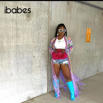 Häkeln gestrickte Frauen Strickjacke Vertuschungen Quaste Plaid langen Mantel Bohemian Sommer Strand Bikini umfasst sexy Haken Vestidos