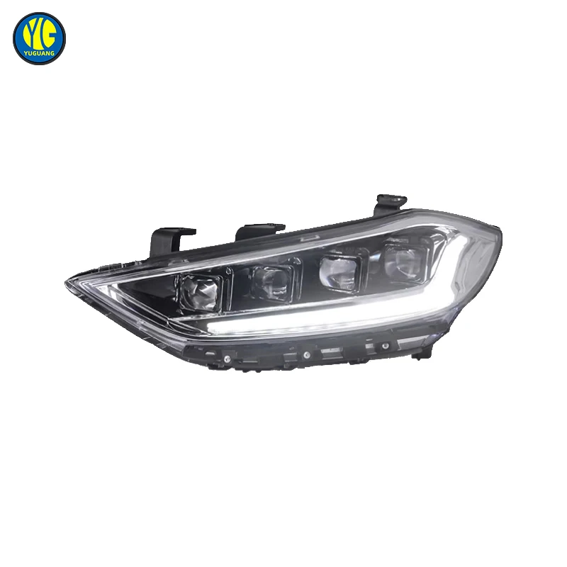 ل Hyun dai Elantra AD CN7 2016 2017 2021 اكسسوارات السيارات LED رئيس ضوء المصابيح الأمامية ترقية شيطان عيون كشافات DRL
