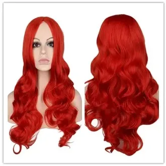 QQXCAIW Prinzessin Koriand Cosplay Anime Cartoon Teen Cosplay Perücke Titan Starfire Perücken Erwachsene Frauen Halloween Party Perücke