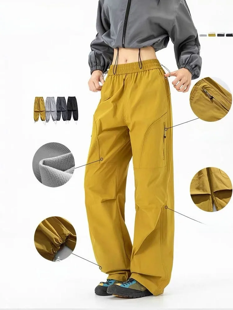 

Outdoor Climbing Waterproof Fce Lined Spor Windbreaker Trousers Functional Sle Workwear Pants for Men And Women