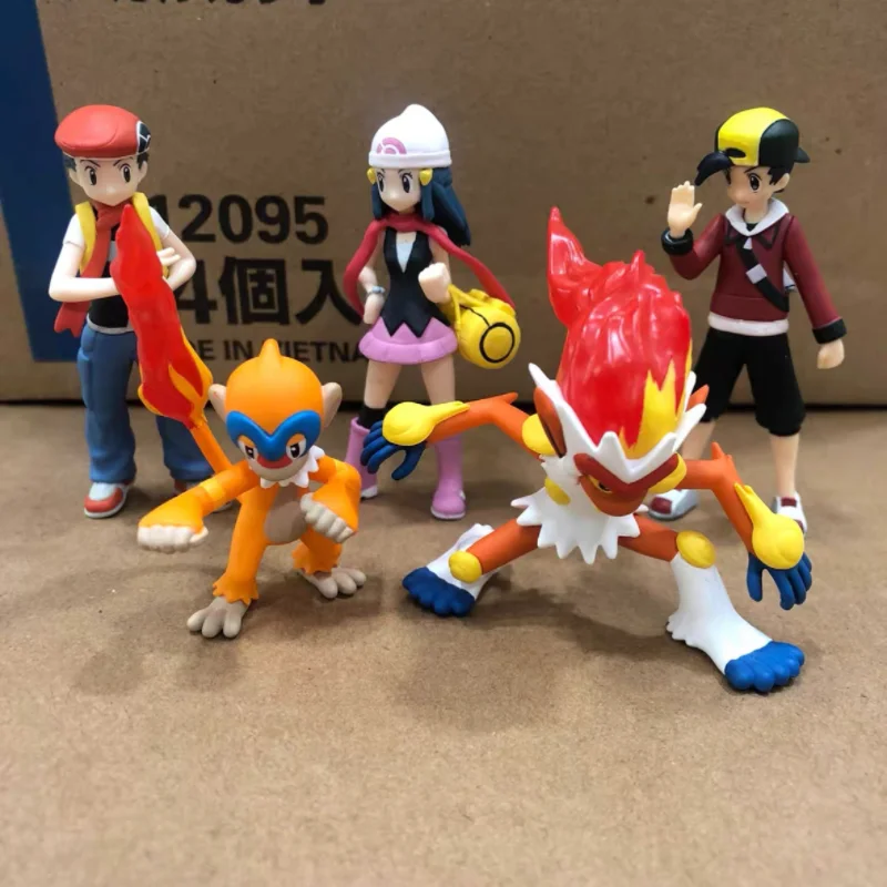 

Bandai PokéMon Scale World Sinnoh Region Dawn Action Figure Candy Toy Turtwig Piplup Prinplup Collectible For Anime Game Fans