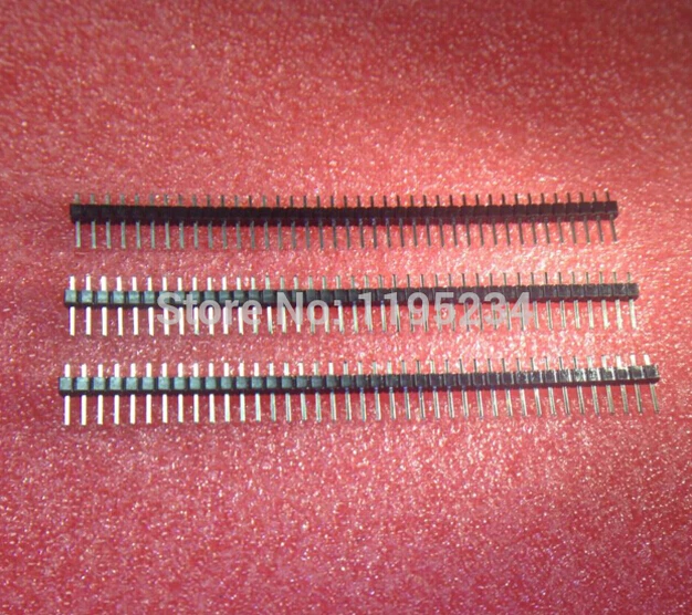 40 pinos cabeçalho tira soquete 2.54mm em linha reta única pino macho pcb escudo diy