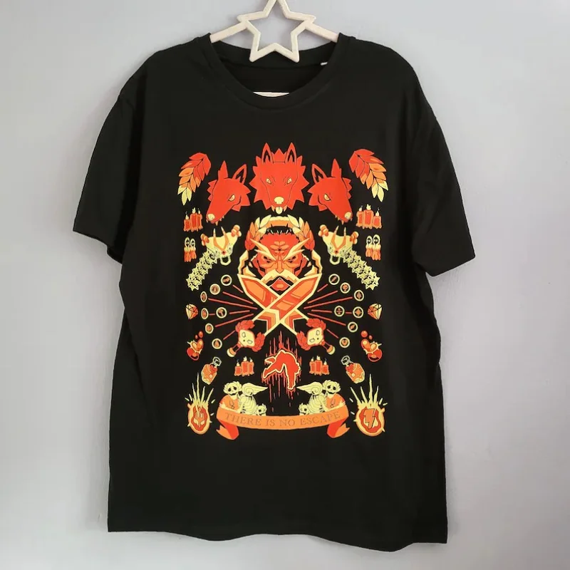 Hades Cerberus There Is No Escape T Shirt Men Women Gothic Horror Colorful Print Tee Y2k Casual Short Sleeve Unisex T-shirt Top