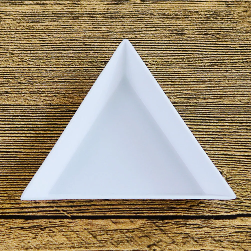 10Pcs Paint Palettes Plastic Round Triangle Sturdy Portable Essential Art Trays for Painting Drawing DIY Artists Students