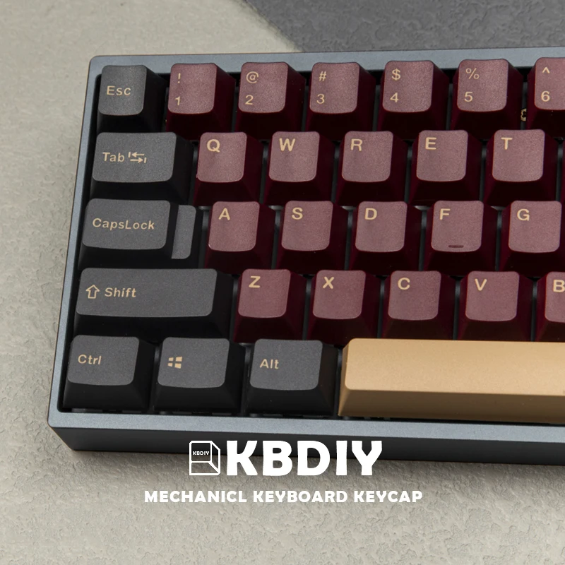 Top! GMK Red Samurai OEM Profile Keycap 135 Keys Mechanical Keyboard DIY Custom PBT Double Shot 61 60 Black Retro Set Keycaps