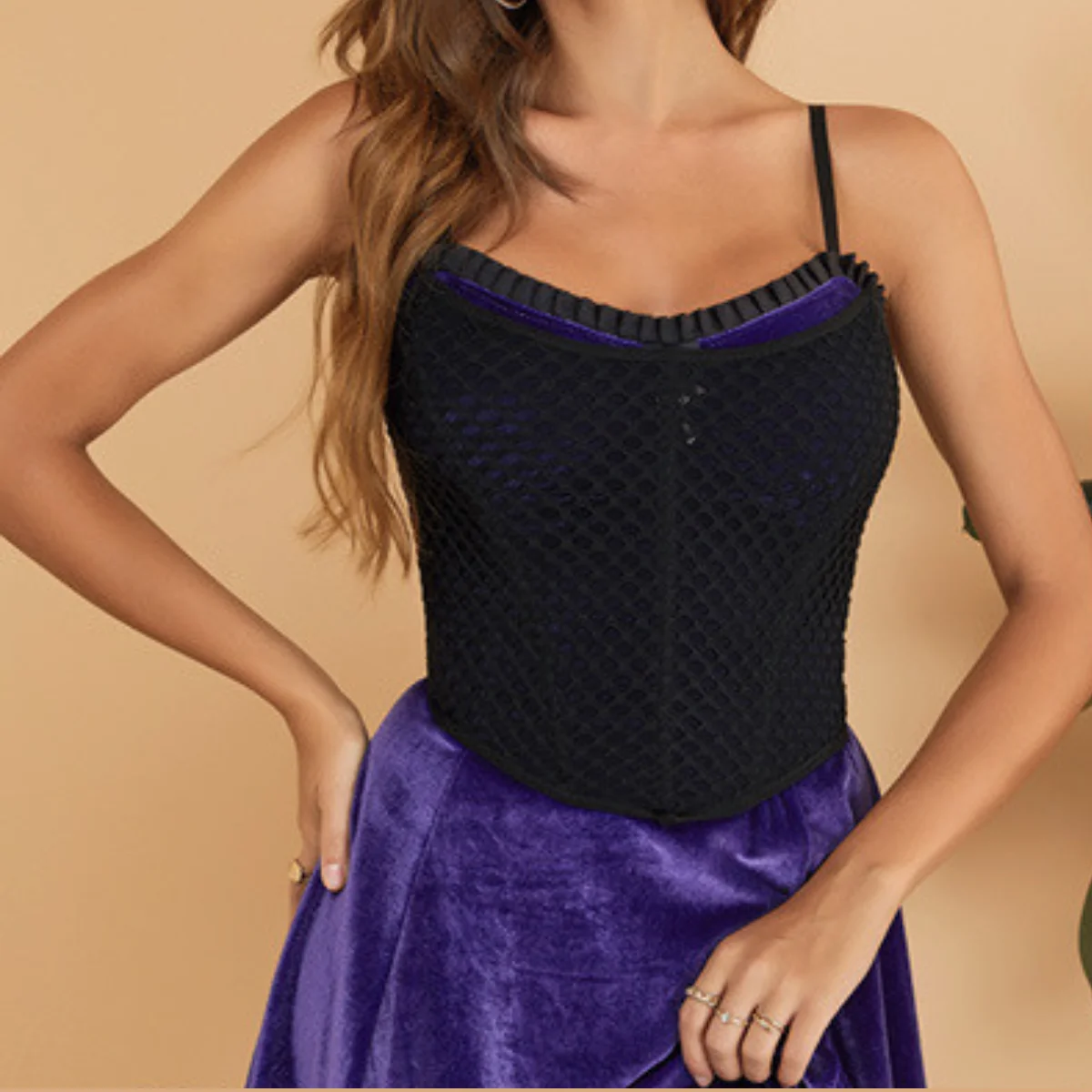 

Sexy Strapless Hollow Out Crop Corset Top Transparent Mesh Sleeveless Boned Vest Slim Waist Trainer Bodyshaper Bustiers Tube Top