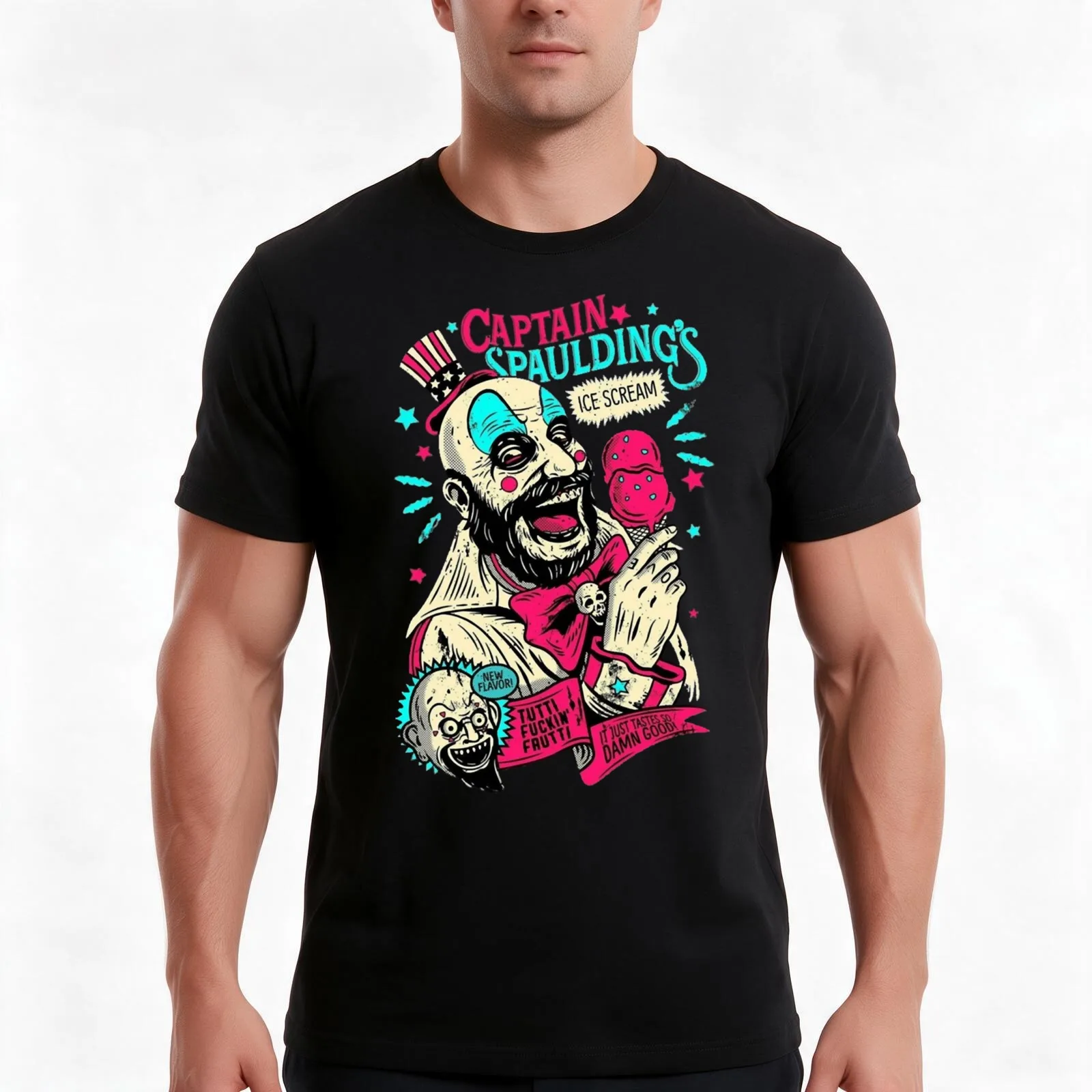 Captain Spaulding Hous T-Shirt Summer Casual Cotton Tee Oversized Streetwear Tops Vintage Graphic Print Unisex Men Women