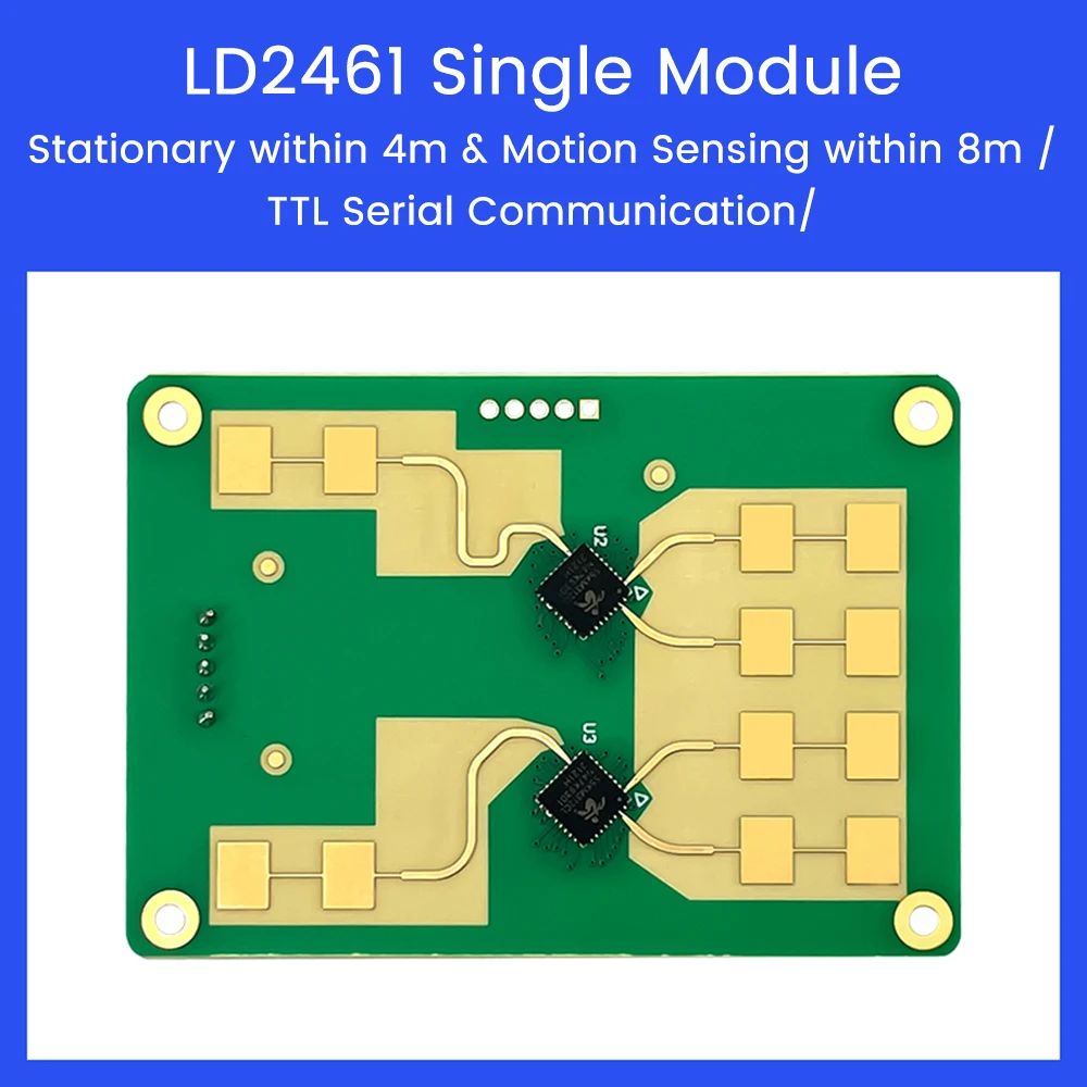 24G LD2461 Smart Home Human Presence Distance Tracking Sensor Motion Module Millimeter Wave Radar Board