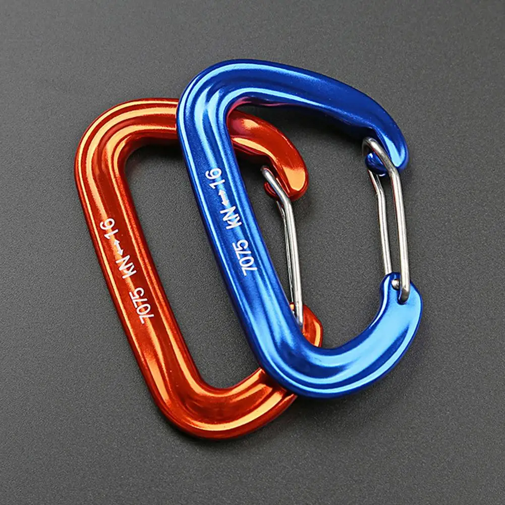 16kn Karabiner hohe Zähigkeit Mehrzweck verschleiß feste Wander-D-Form Karabiner Schnalle für den Außenbereich