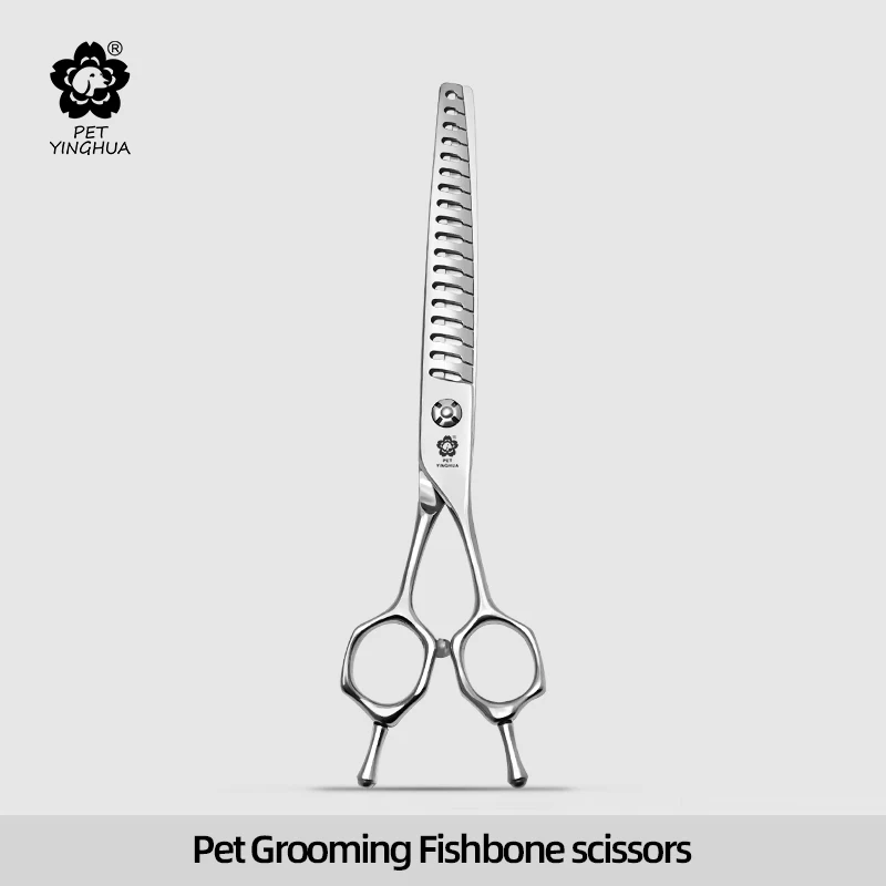 

Yinghua Pet grooming scissors, imported VG10 straight fishbone scissors, open type/fine trimming High-end Japanese VG10