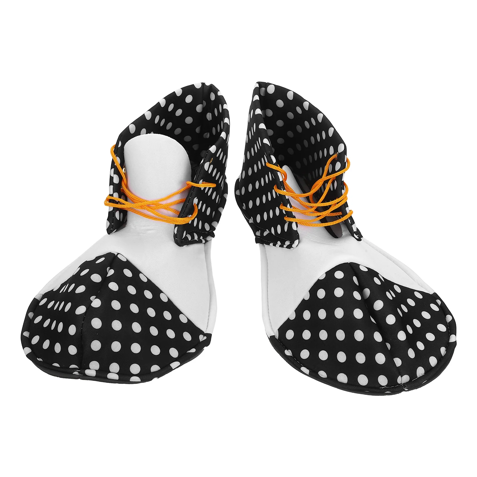 

Halloween Clown Shoes Black White Carnival Clothing Cosplay Props Party Costume