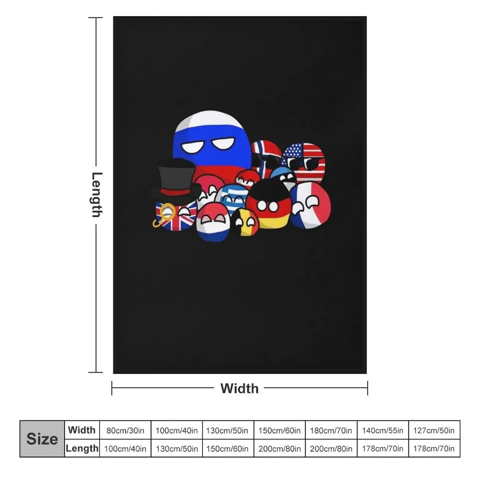 Countryballs Jersey DMN design Throw Blanket Sofas Summer Beddings Decorative Sofa Loose Decorative Beds Vintage Blankets