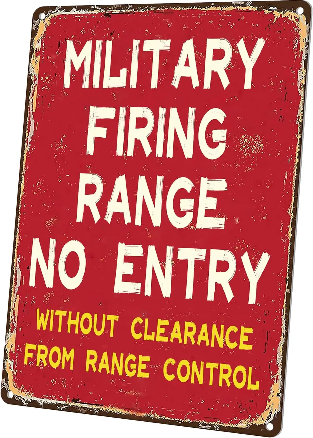 Armee-Dekor Militärische Schießbahn Vintage Metallschilder Männerhöhle Kunst Coole Geschenke für Männer Veteranen Soldaten Mieter