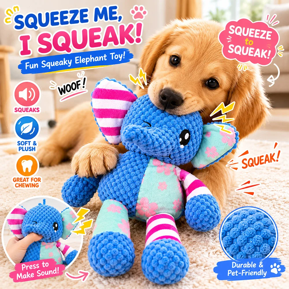 Brinquedo de Pelúcia para Pets com Apito, Brinquedo Quebra-Cabeça para Cães e Gatos, Macio, Durável, Companheiro para Limpeza dos Dentes, Brinquedo Resistente à Mastigação, Suprimentos para Animais de Estimação