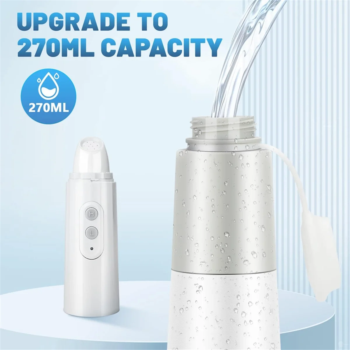 AT77 Portable Bidet, Travel Bidet, Rechargeable Portable Bidet, Mini Handheld Portable Bidet Sprayer with Travel Bag White