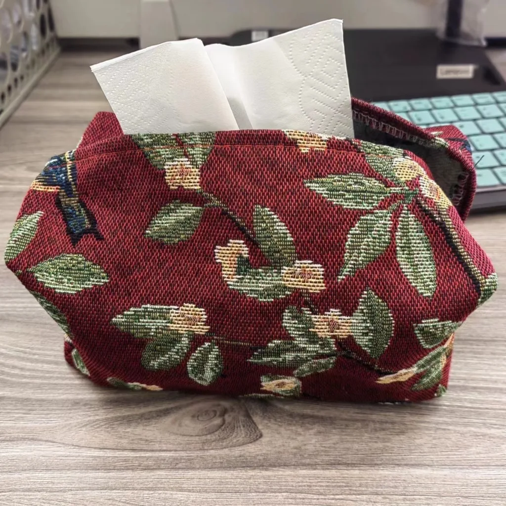 Papier Zeichnung Tasche Tissue Box Europäischen Retro StilTissue Fall Tissue Abdeckung Stoff Zeichnung Box Wohnzimmer Papier Haushalt Desktop – Detail 11