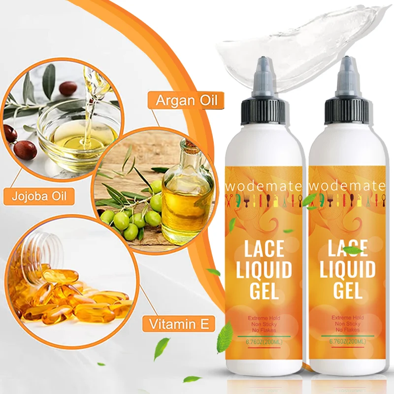 Laço cola gel forte segurar líquido cola gel peruca invisível adesivo controle de borda clara estilo gel para o cabelo do bebê perucas frontal