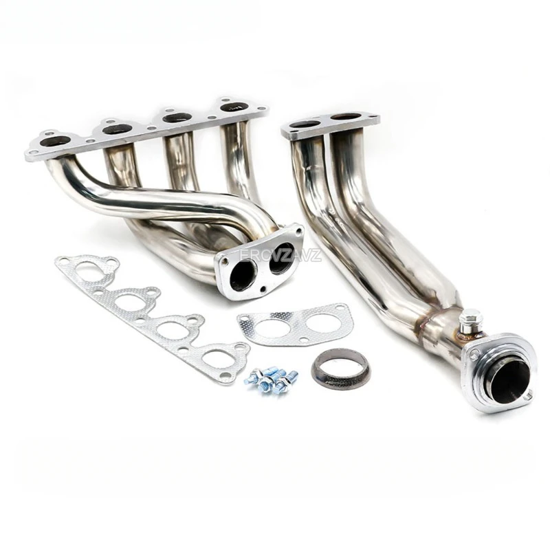 2pc D15 Stainless Exhaust Systems Intake Manifold For Honda 1988 - 2000 Civic CR-X Del Sol D-Series 1.5L 1.6L D15 SOHC l4 engine