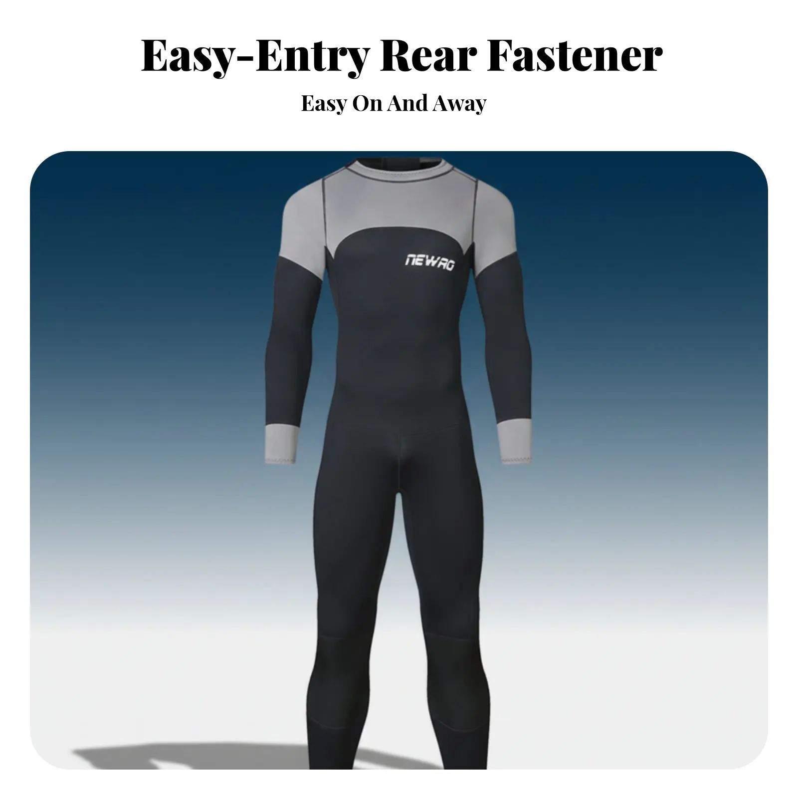 

Men's Thick Full Wetsuit, Long Sleeve, Thermal, Sun Protection, Quick Dry, Large Size, Diving, Training, Travel