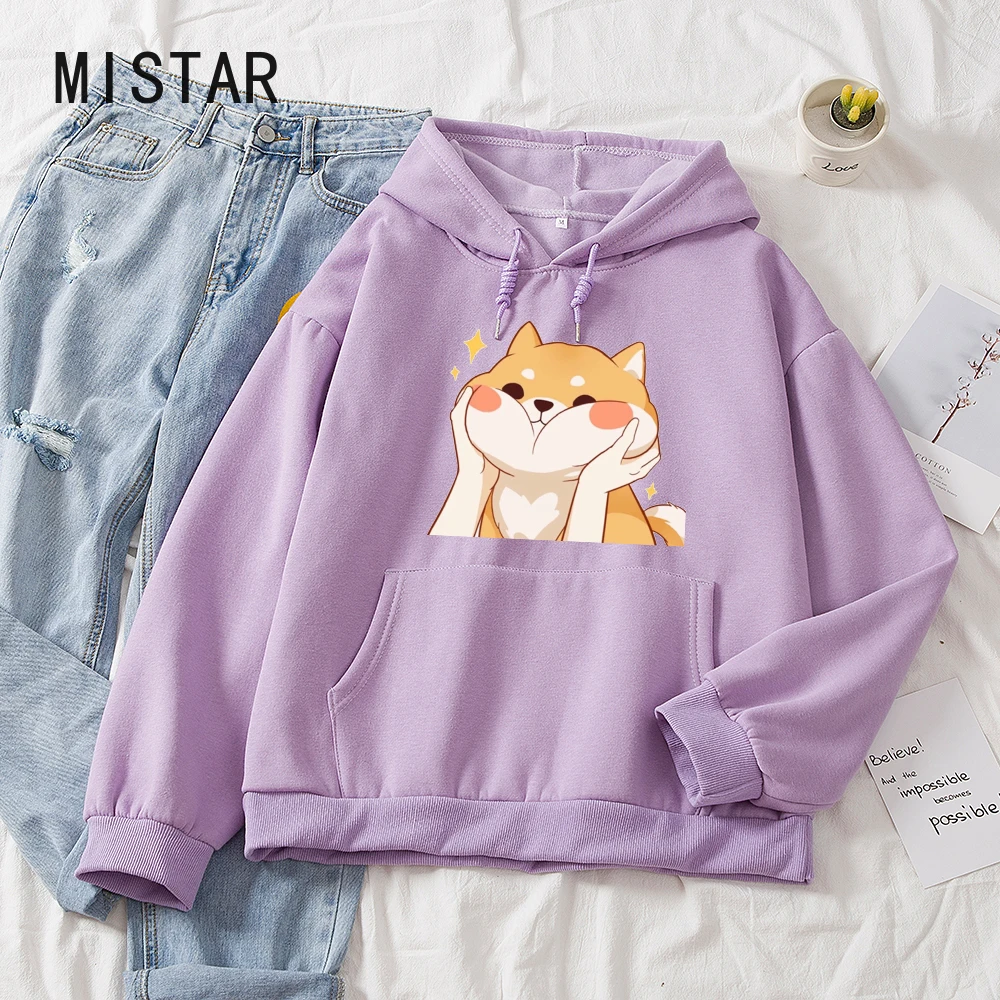 

Kawaii Shiba Inu Hoodie Ullzang Harajuku Funny Cotton Hoodies Women Cute Korean Style Autumn Winter Sweatshirt Hoody Female