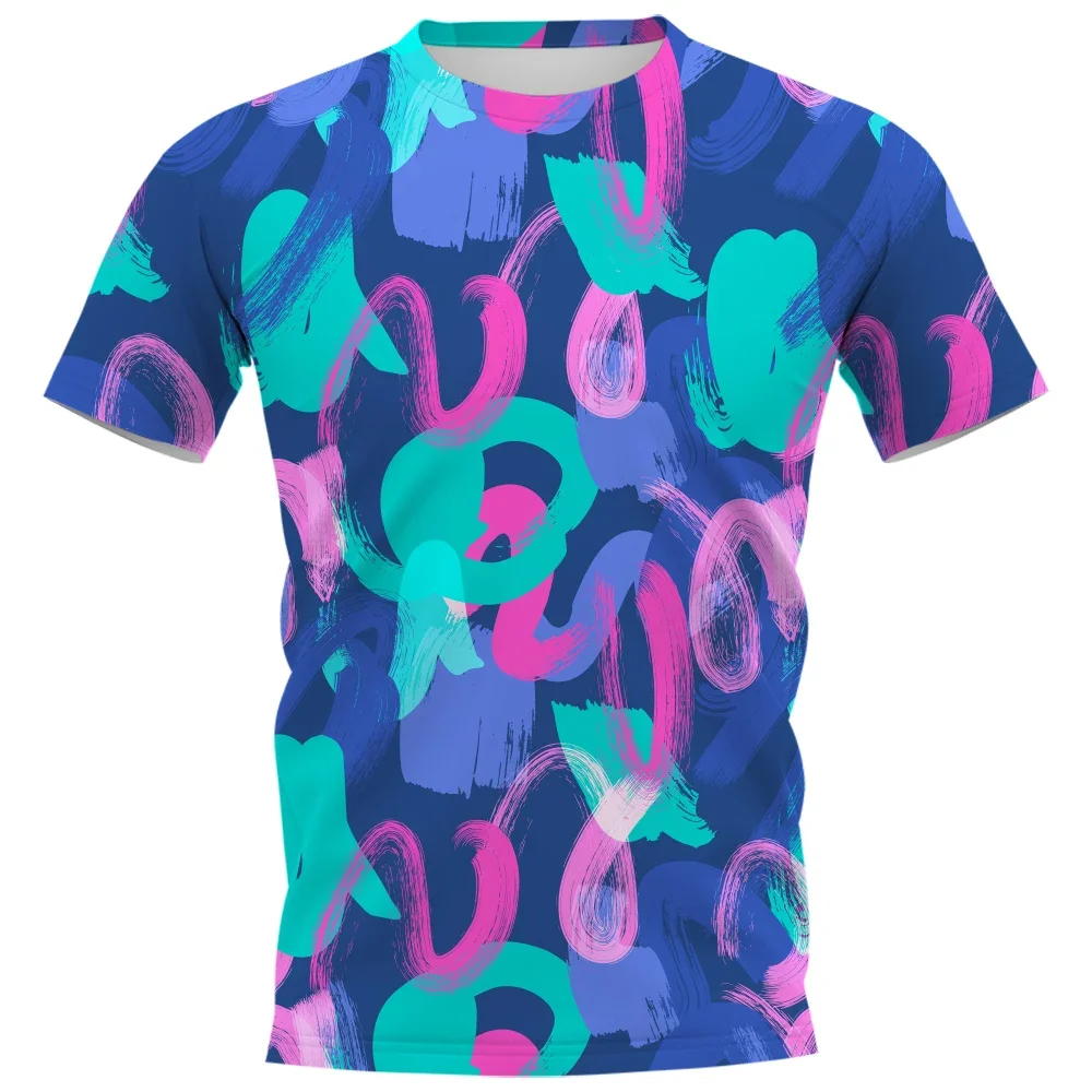 

CLOOCL Fashion Mens T-Shirt Colorful Artistic Graffiti 3D Printed Tees Summer Short Sleeve Casual Shirts Dropshipping