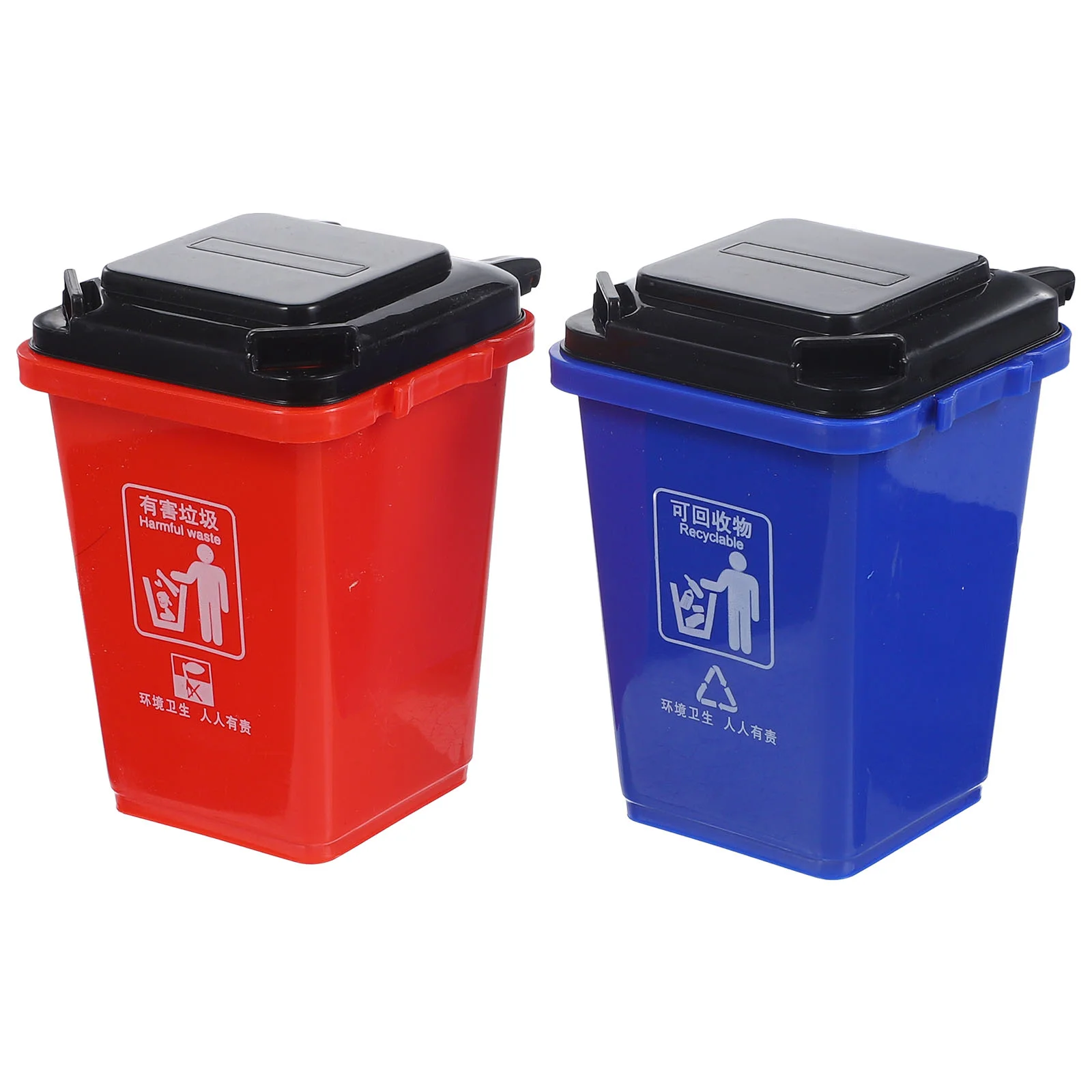 

2 PCS Stationery Holder Trash Can Shape Pen Storage Basket Container Office Automotive Garbage Cans