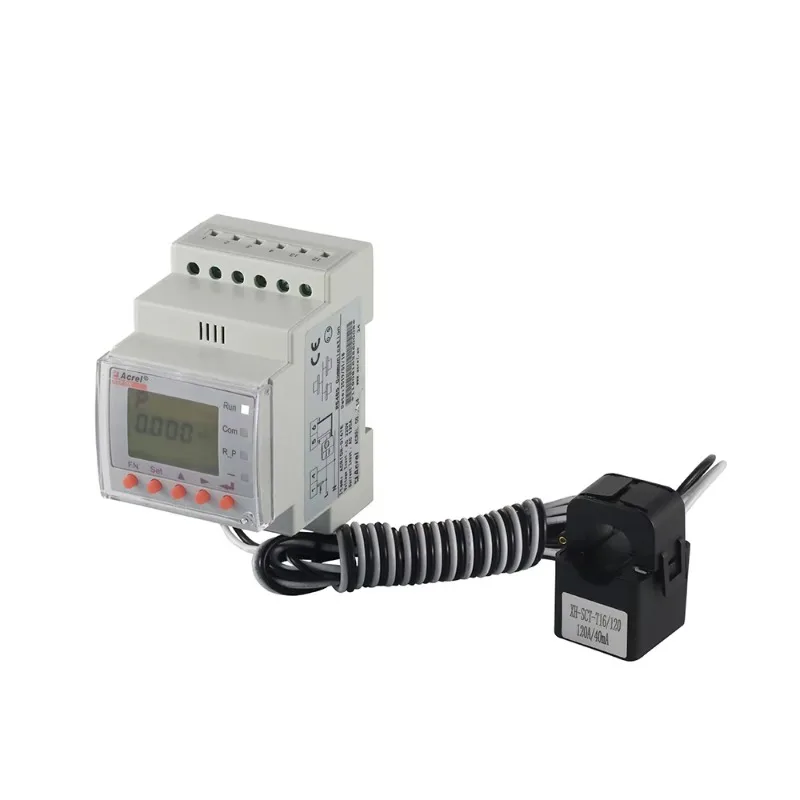 Single Phase Ct Support LCD Din Track Energy Meter