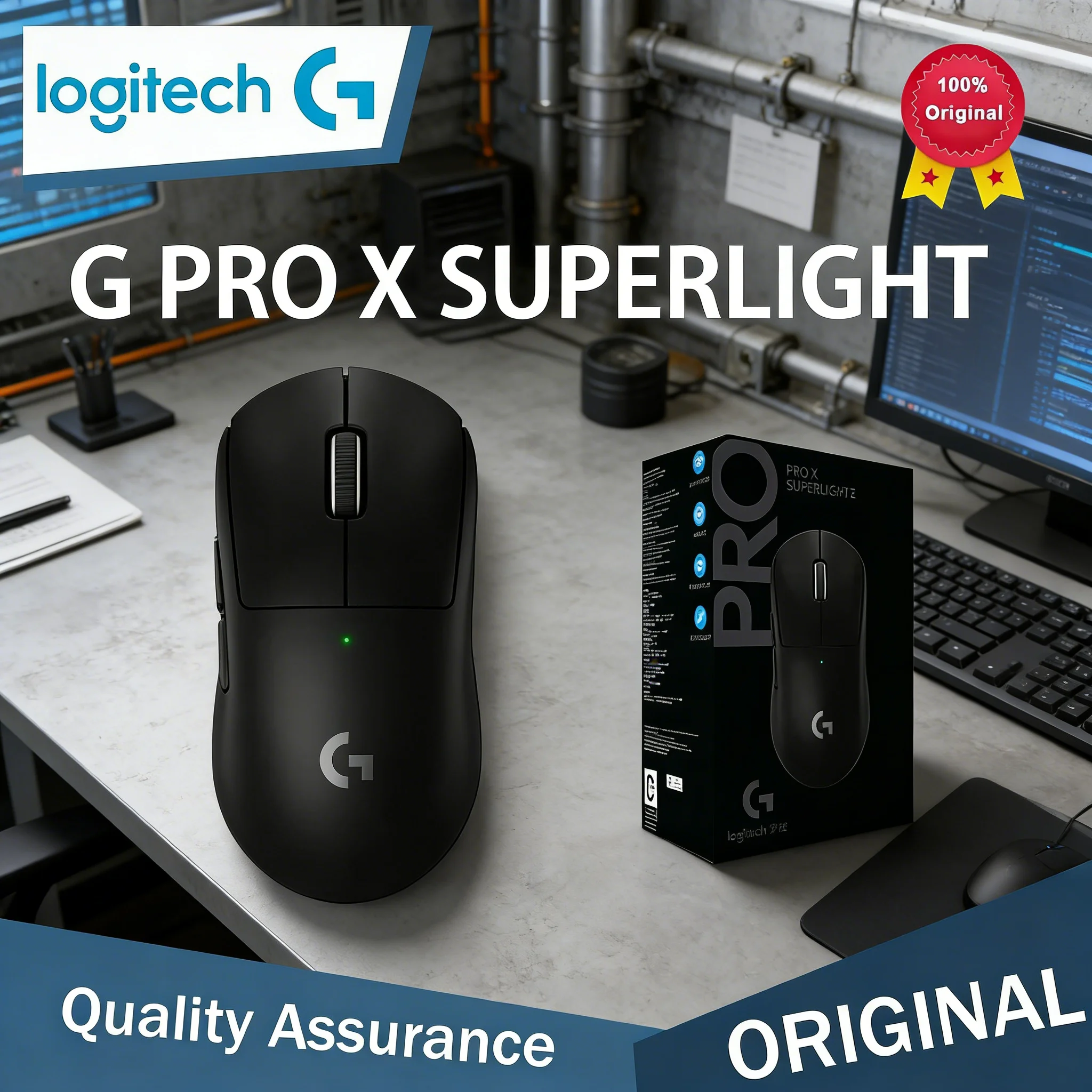 

Logitech G PRO X SUPERLIGHT 2 Wireless Gaming Mouse 60g Ultra-Lightweight HERO 2 Sensor 44K DPI 8KHz Polling Rate USB-C Charging