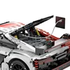 재고 기술 RC 럭셔리카 로고 R8 빌딩 블록 모델, MOC 레이싱 벽돌 조립, 크리스마스 선물 세트, 99310 1:8 5
