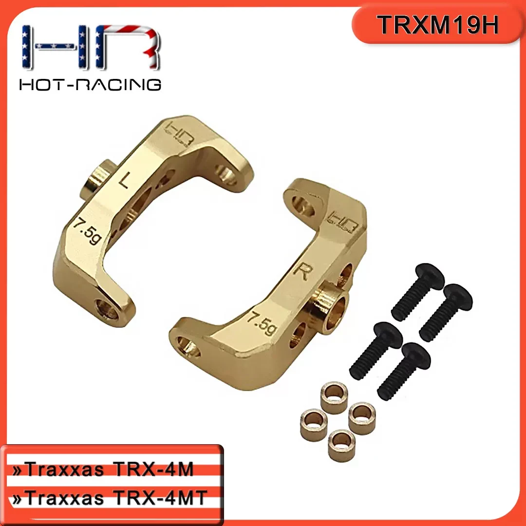 Hot Racing HR CNC Solid Brass C-Hub Carriers 7.5g Each Lower CG for Traxxas TRX-4M 1/18 TRA9732
