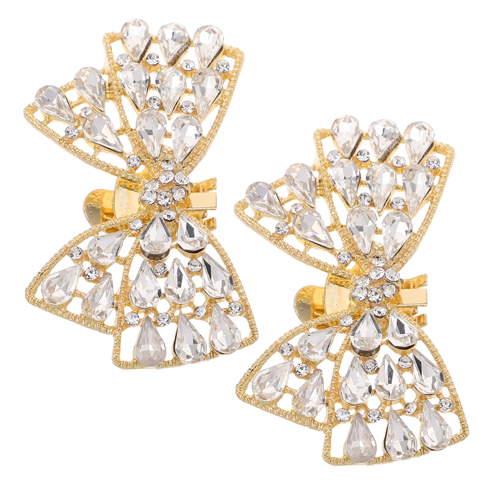 

Fashion Accessories Shoe Buckles Charms Wedding Clips Decorative Bowknot Rhinestones Decoration Elegant Full Design Classic