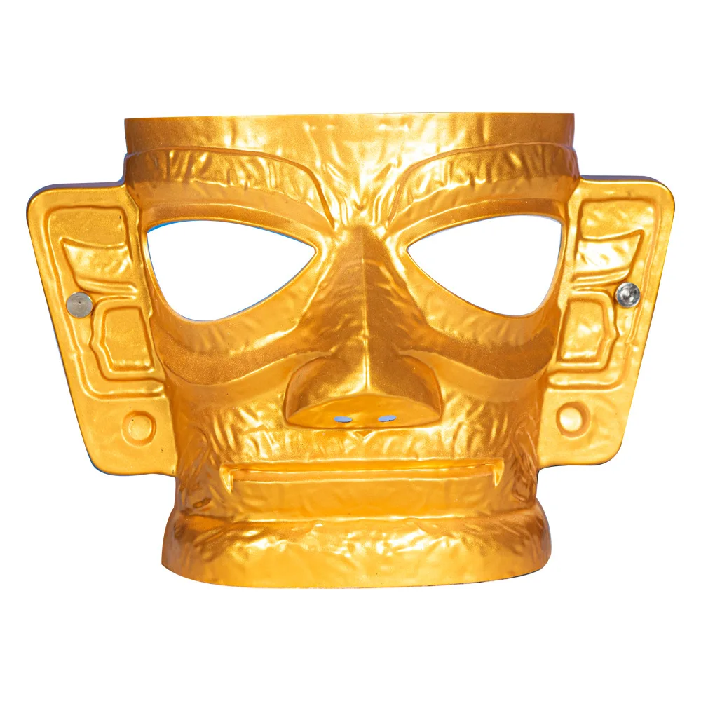 Funny Retro Simulation Ancient Chinese Facial Masks High-end Resin Party Cosplay Performance Props