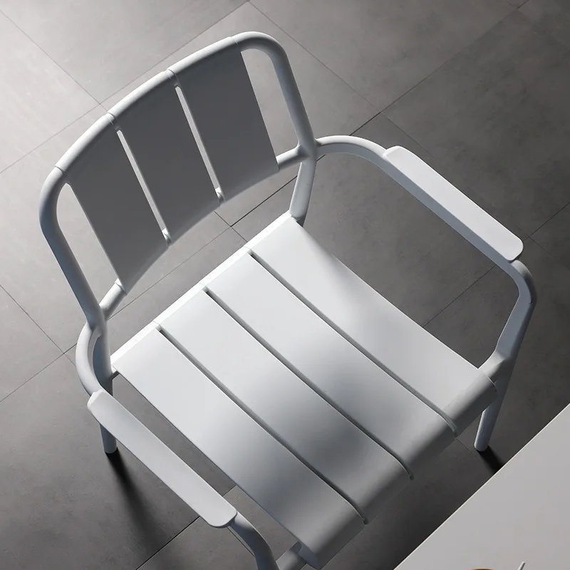 Outdoor Waterproof Sun-proof Plastic Dining Chairs - Simple Garden, Terrace, Balcony Furniture for Villa Gardens and Open Spaces - Image 4