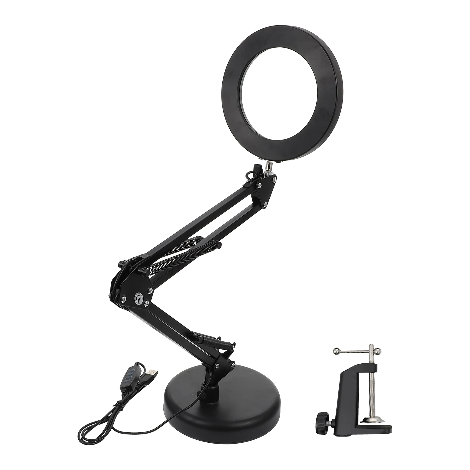 

LED Magnifying Glass Light Foldable for Nail Beauty Manicure Eye Protection Table Lamp Desktop Folding Light Adjustable Angle