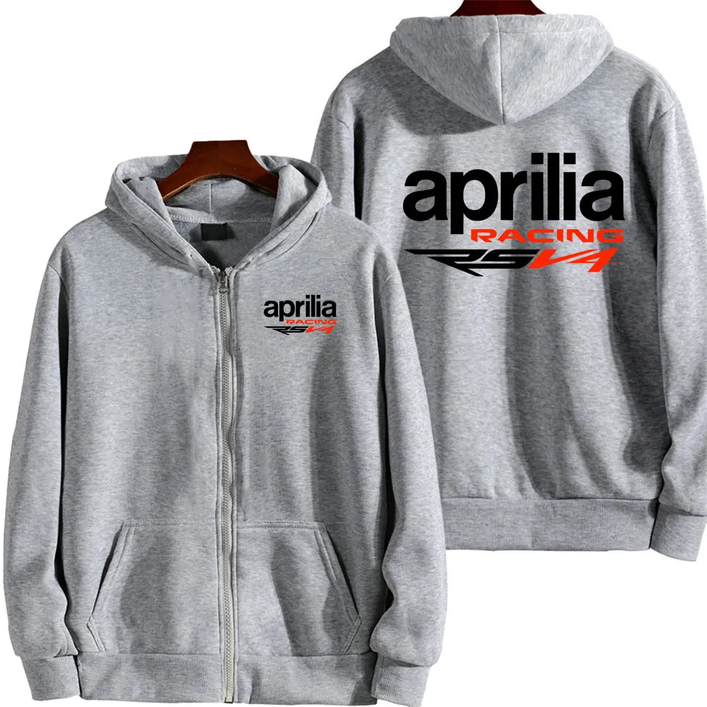 Aprilia Racing RSV4 Motorcycle Team Men Zip Up Hoodie Spring Autumn Fashion Male Sweatshirt 2024 New Sport Women Jacket Coats