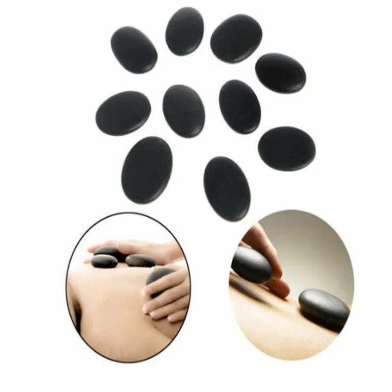 10 Pcs Lava Energy Massage Stone Set Hot SPA Rocks Basalt Power Massage Stone Therapy Pain Relief Health Care Tool