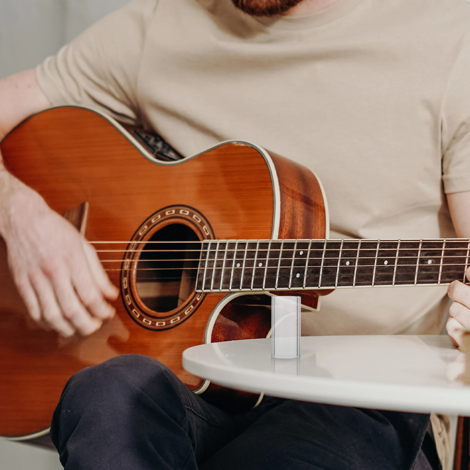 

2 Pcs Guitar Slider Glass for Accessory Slides Electric Sliders Brass Bottleneck