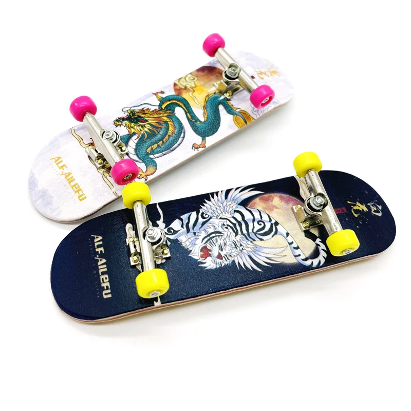 

Finger Skateboard Maple Double Rocker Professional Bearing Fingertip Skateboard Creative Children's Toy Gift Palm Skateboard