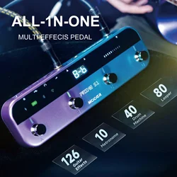 MOOER Prime S1 Intelligent Pedal Stereo,Stereo Electric Guitar Pedals with Wireless Footswitch Controller,Drum Machine Control